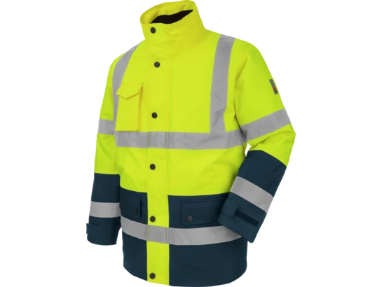 Parka de travail Würth MODYF haute-visibilité 4 en 1 jaune/marine