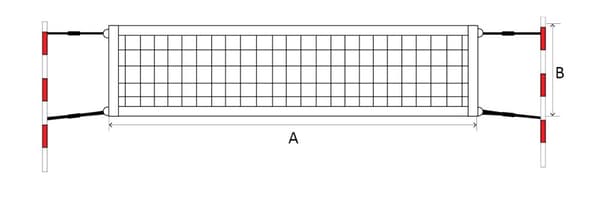 Beach tennis net POKORNY Econom 8,5x1m