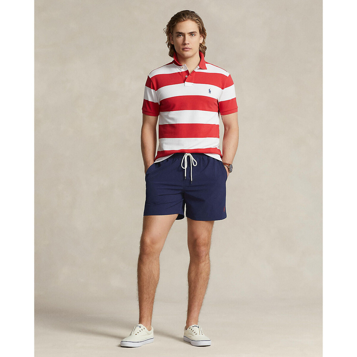POLO RALPH LAUREN<br>Calções de banho lisos