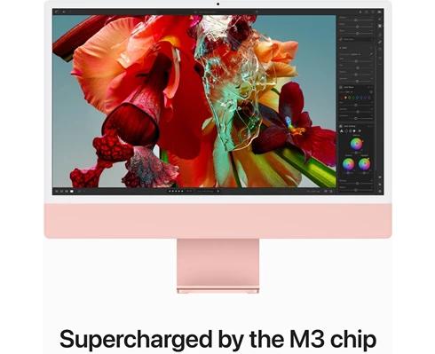Apple 24-inch iMac - Retina 4,5K display, M3 chip 8‑core CPU   10‑core GPU, 8GB RAM, 256GB SSD - Pink