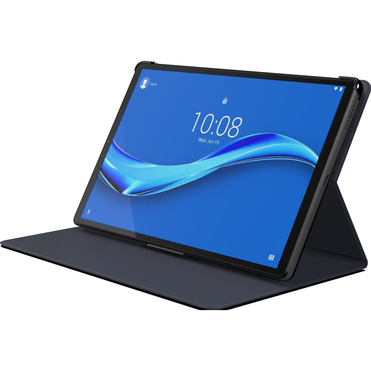 Lenovo Tab M10 FHD Plus foliodeksel med film (sort)