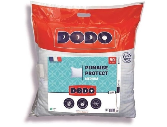 DODO - Oreiller médium 50x70 cm - protection anti punaise, ant