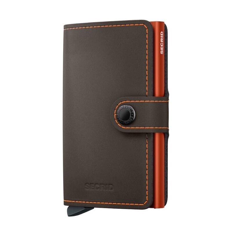 Secrid Mini Wallet Matte Truffle & Orange