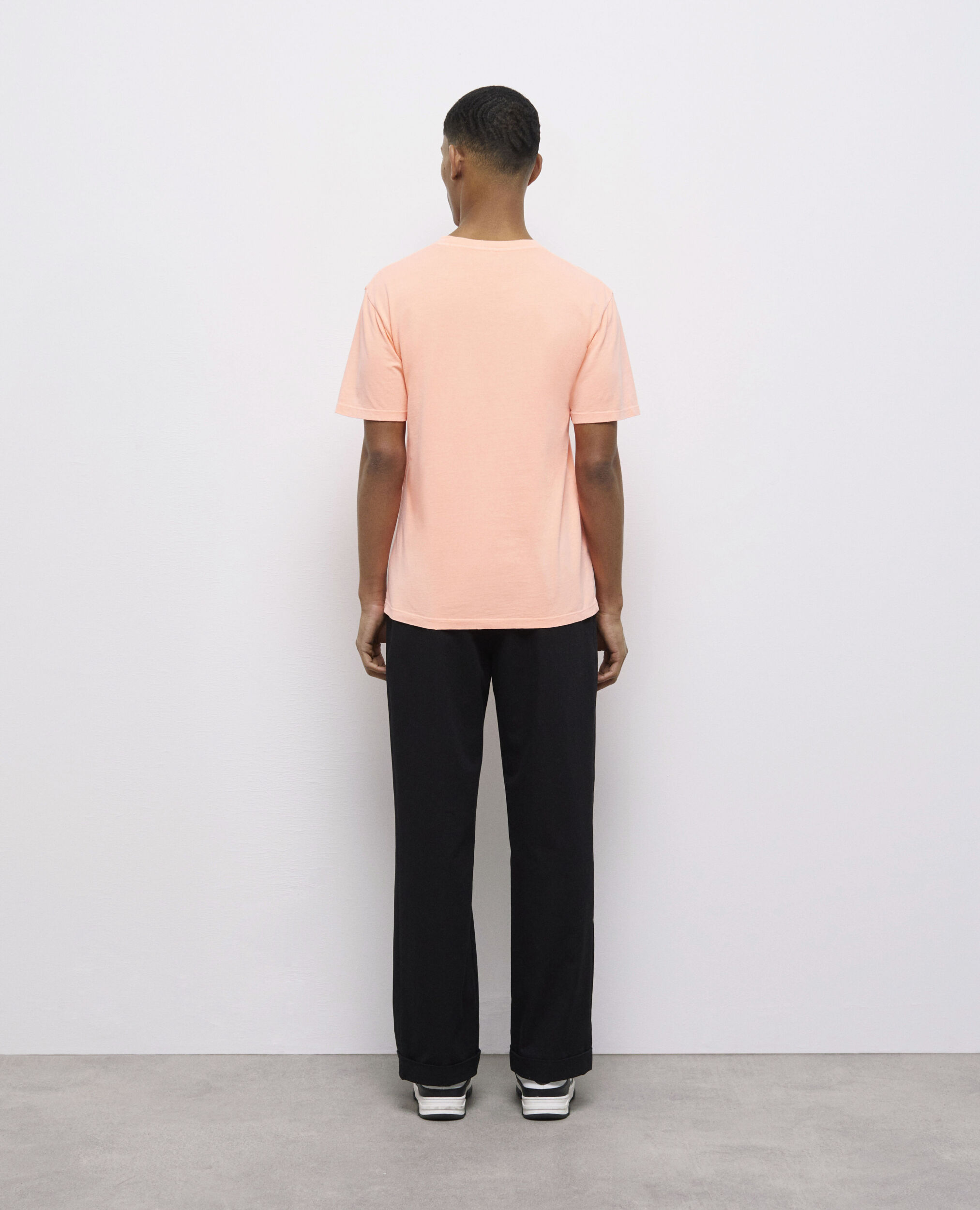 T-shirt orange fluo avec logo