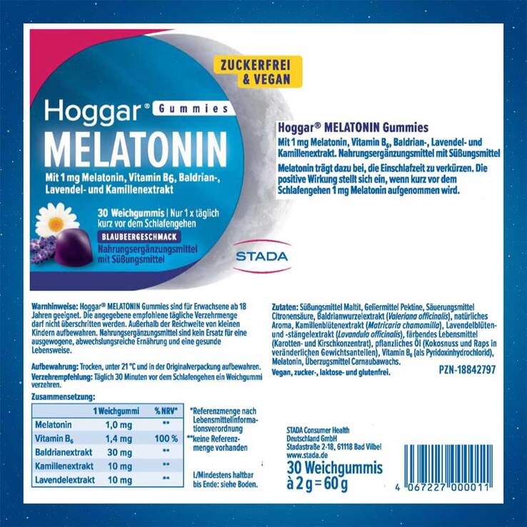 Hoggar Melatonin Gummies, 30 St