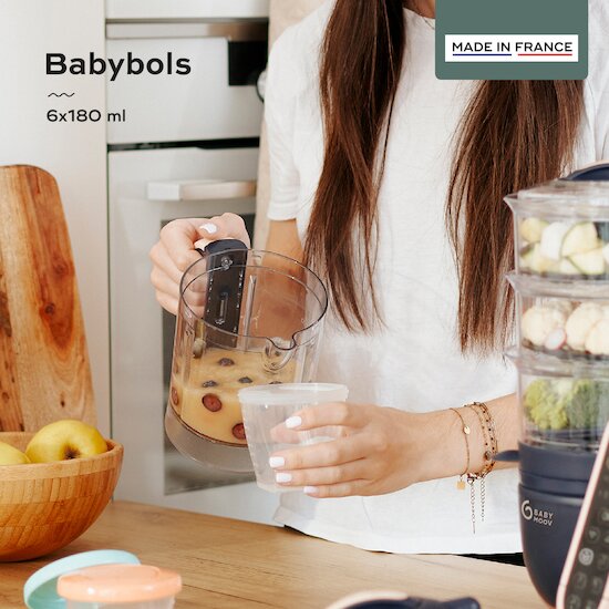 Babybols Kit M Pots de Conservation Hermétiques 6x180 ml   de               Babymoov