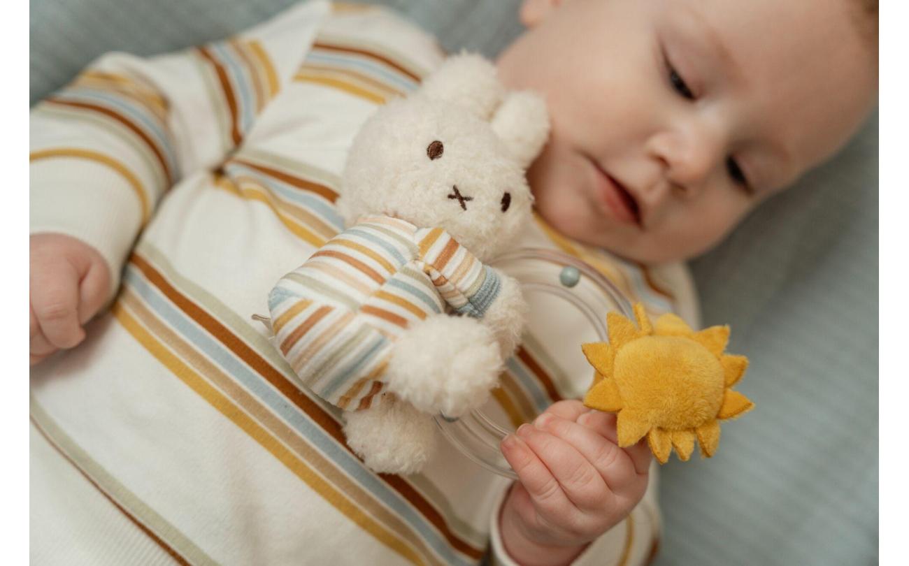 Nijntje Miffy x Little Dutch - Vintage Sunny Stripes Ringrammelaar