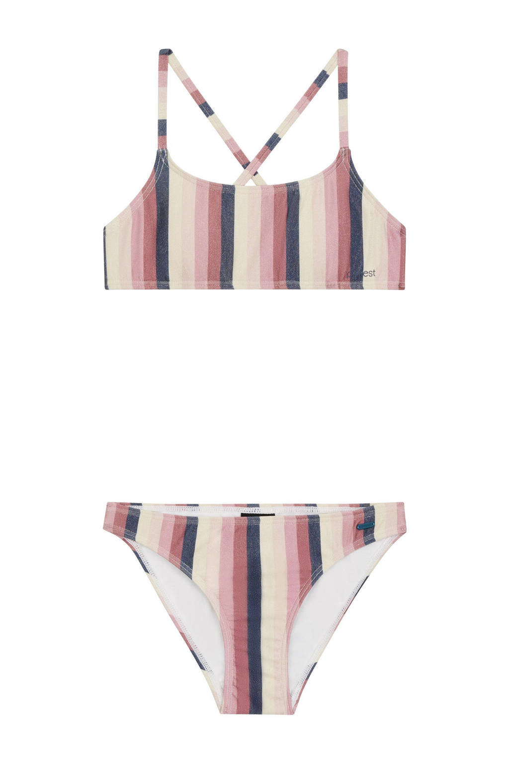crop bikini met lurex PRTSHEILA JR roze/donkerblauw