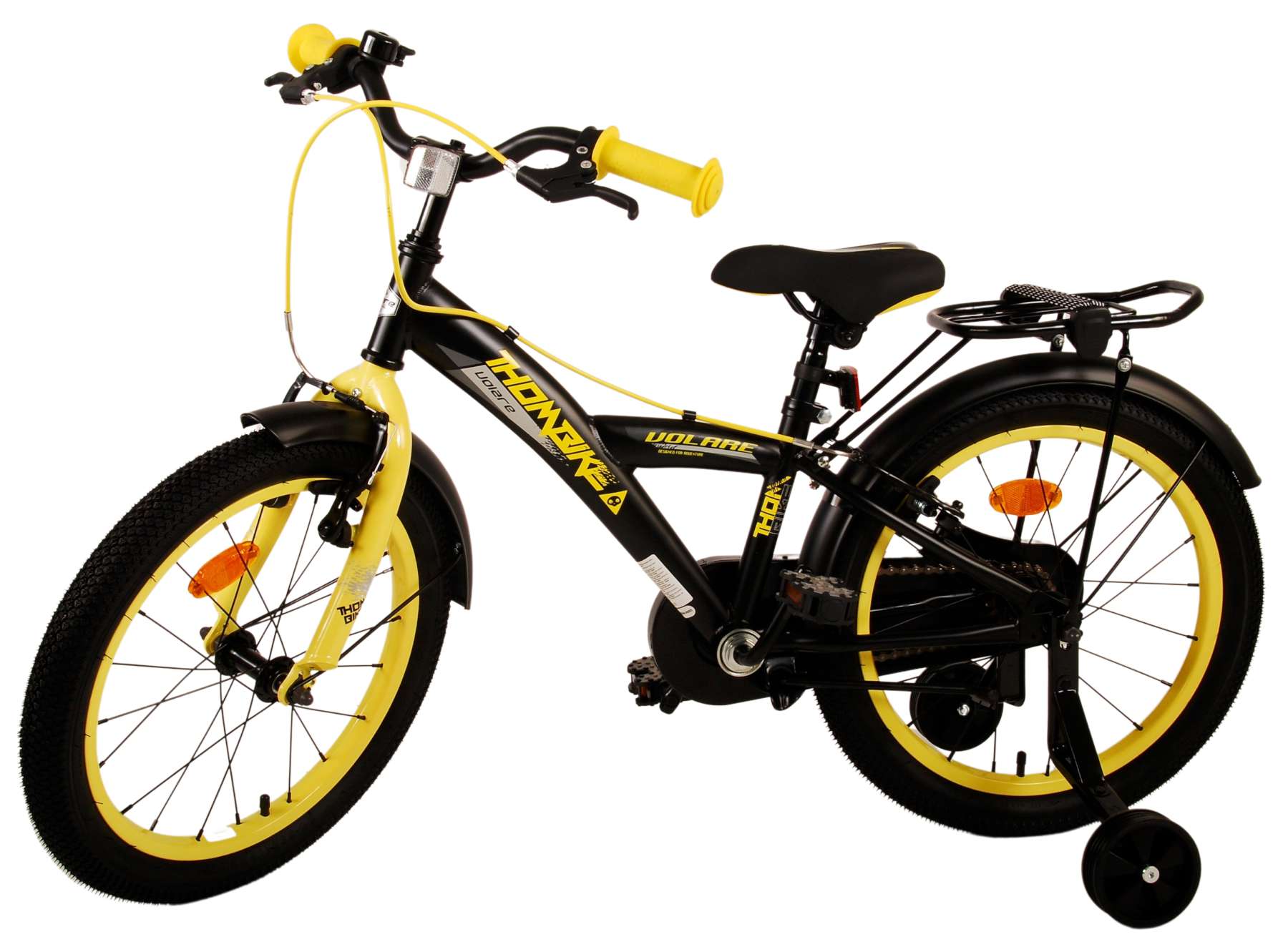 TPFSports Thombike Kinderfahrrad - Jungen - 18 Zoll - Rücktritt + Handbremse - Schwarz Grün