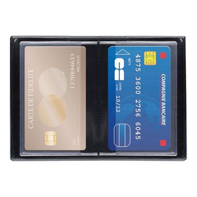 Oxford - Etui 10 cartes PVC 30/100e noir opaque