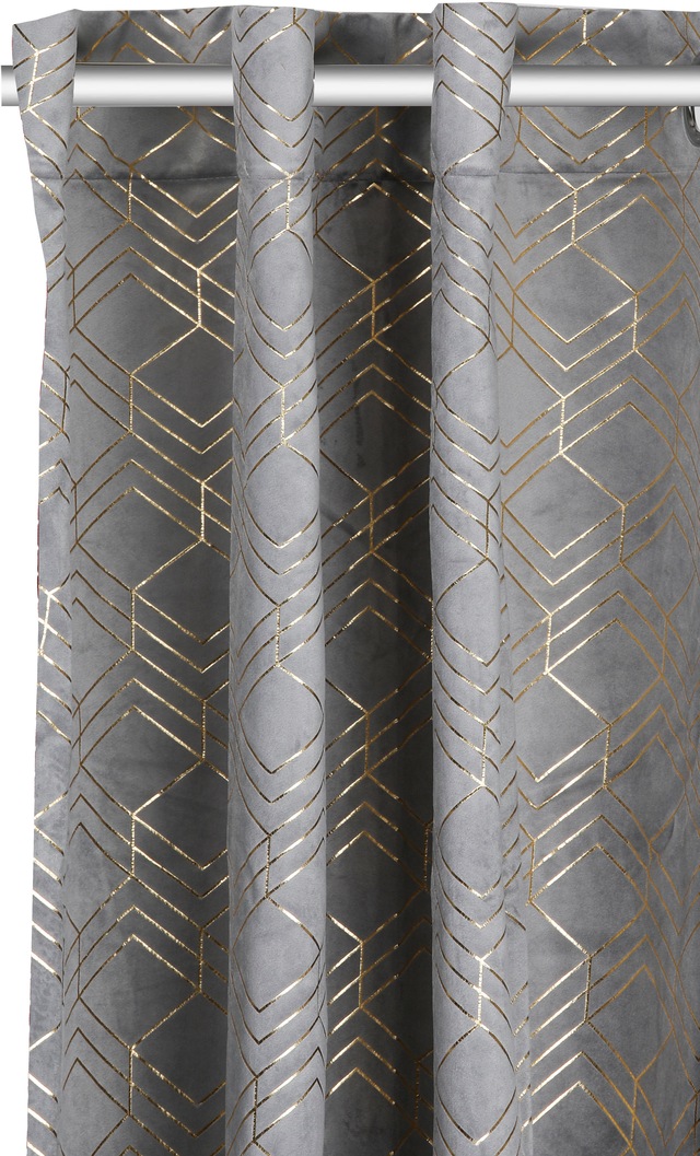 my home Vorhang »Velvet Foil« Ösen 2 Stk. tlg. Samt