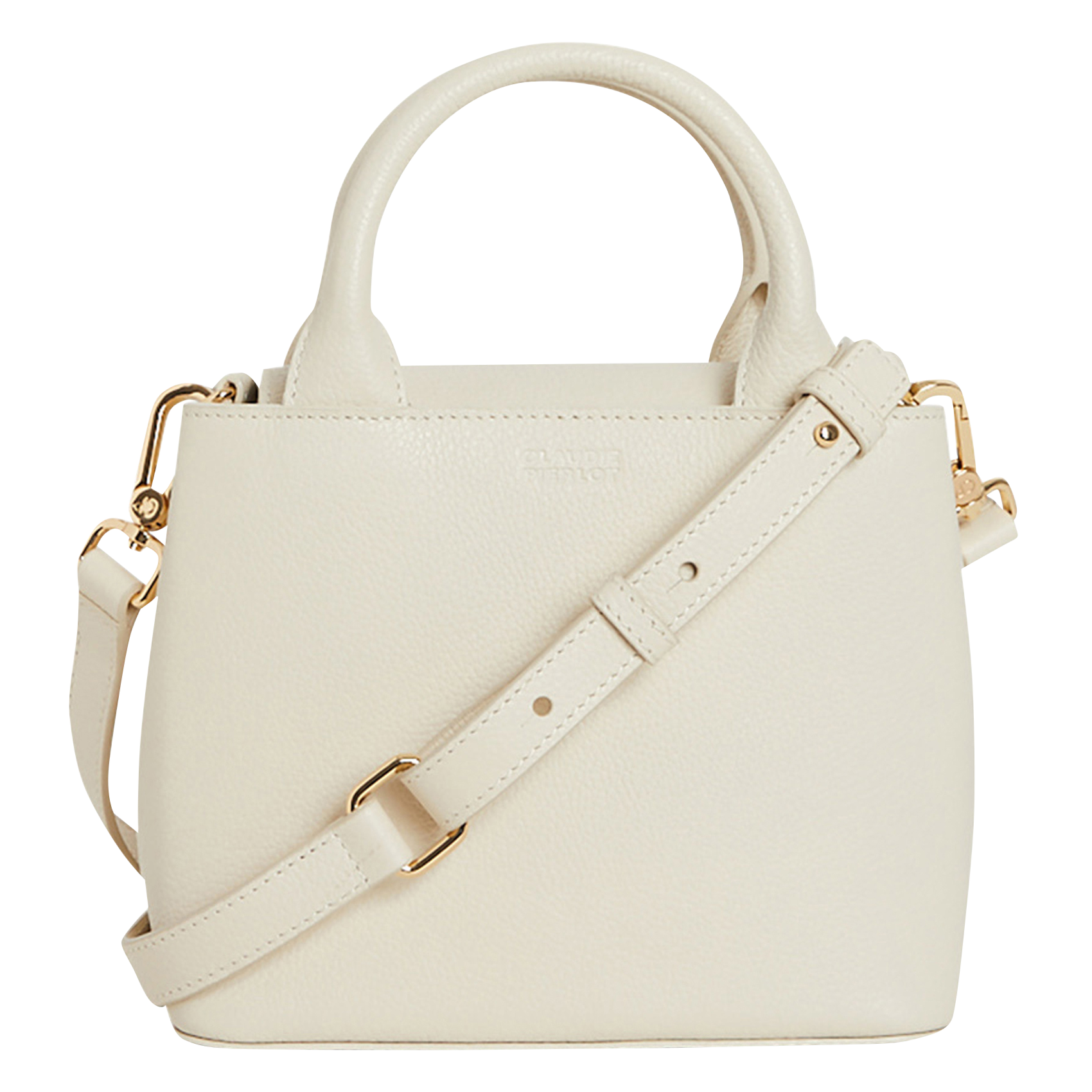 Mini sac à main en cuir lisse | Blanc