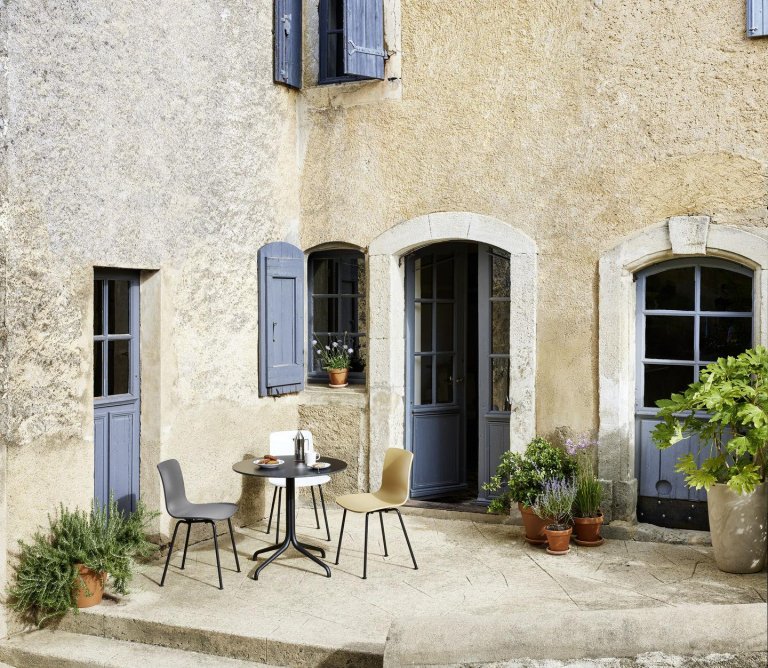 Vitra HAL RE stoel basic dark onderstel ivy