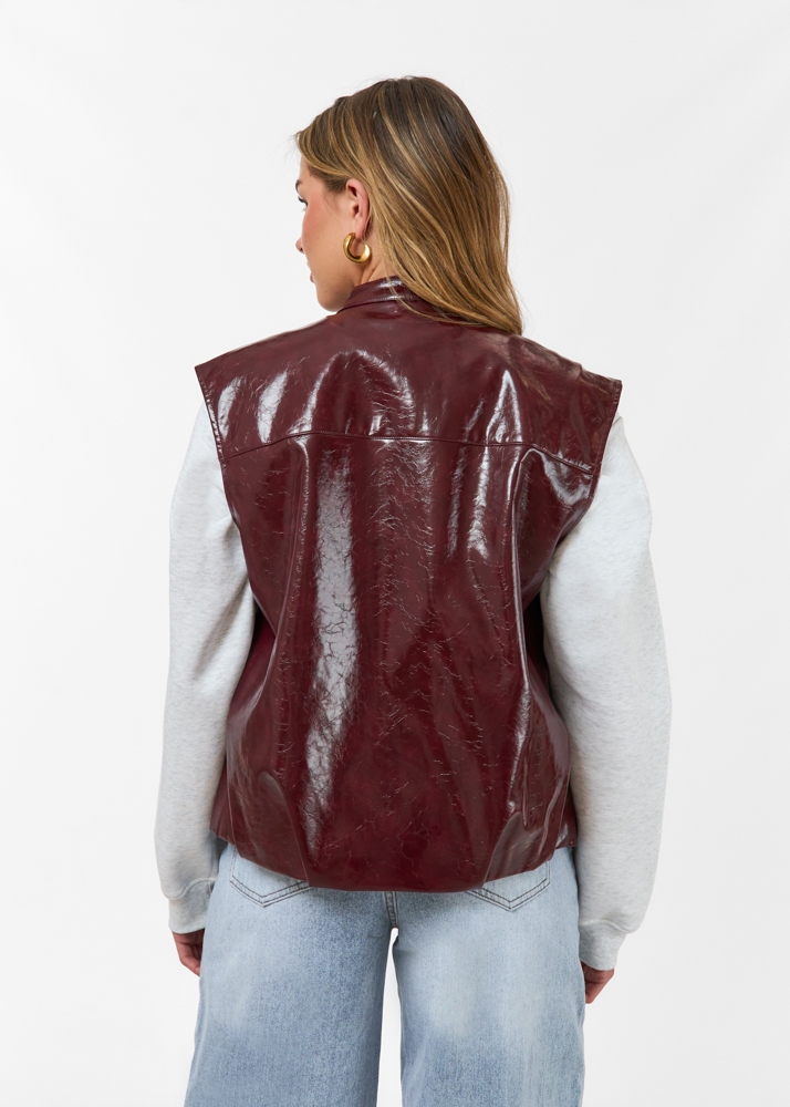 Florine gilet burgundy