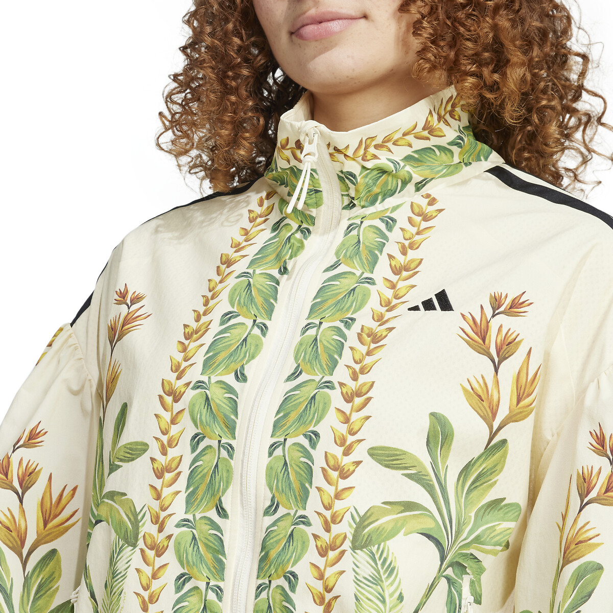 ADIDAS ROUPAS ESPORTIVAS<br>Colete com zíper estampado FARM RIO