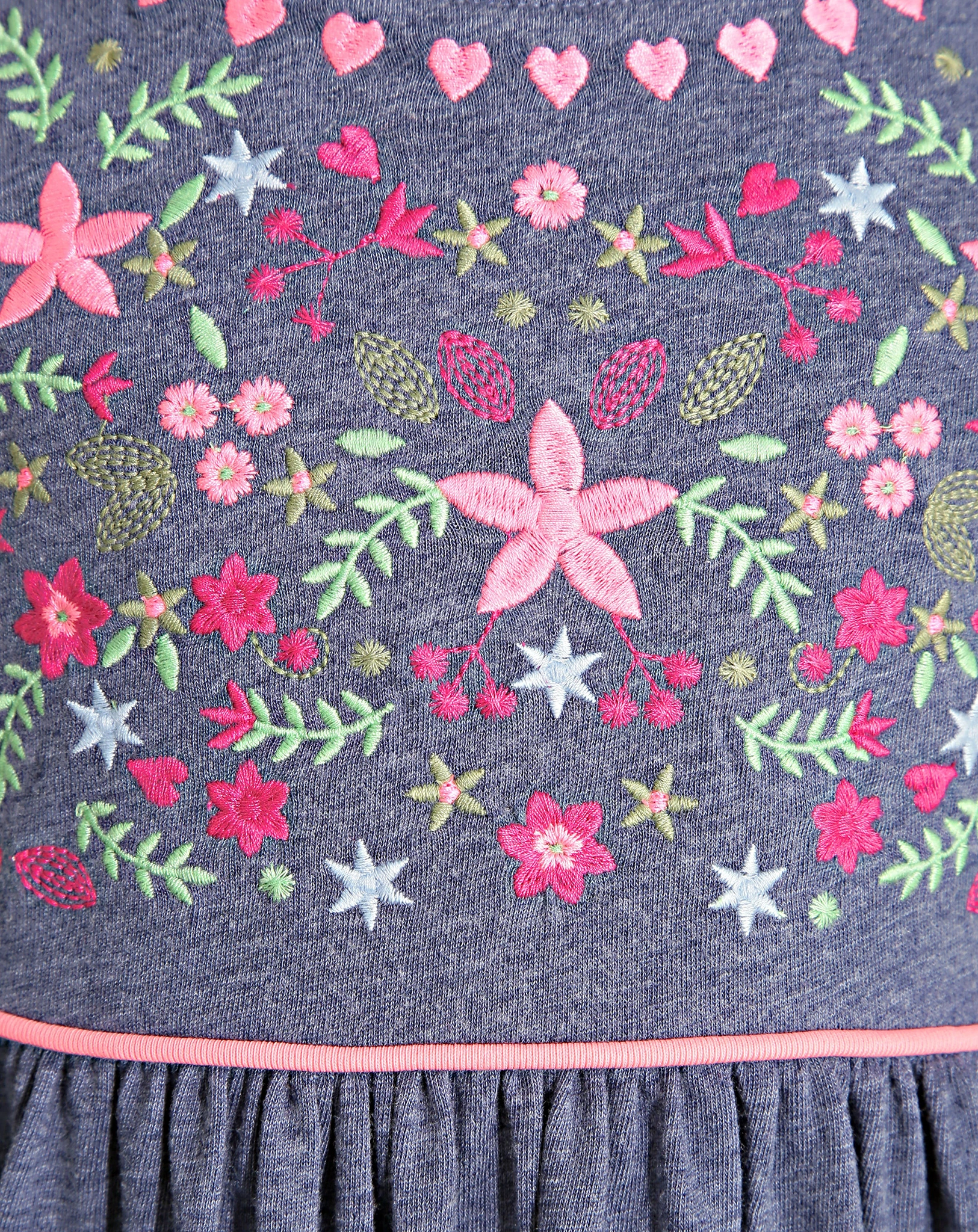 Kleid BLUMENSTICK ärmellos in jeans blue
