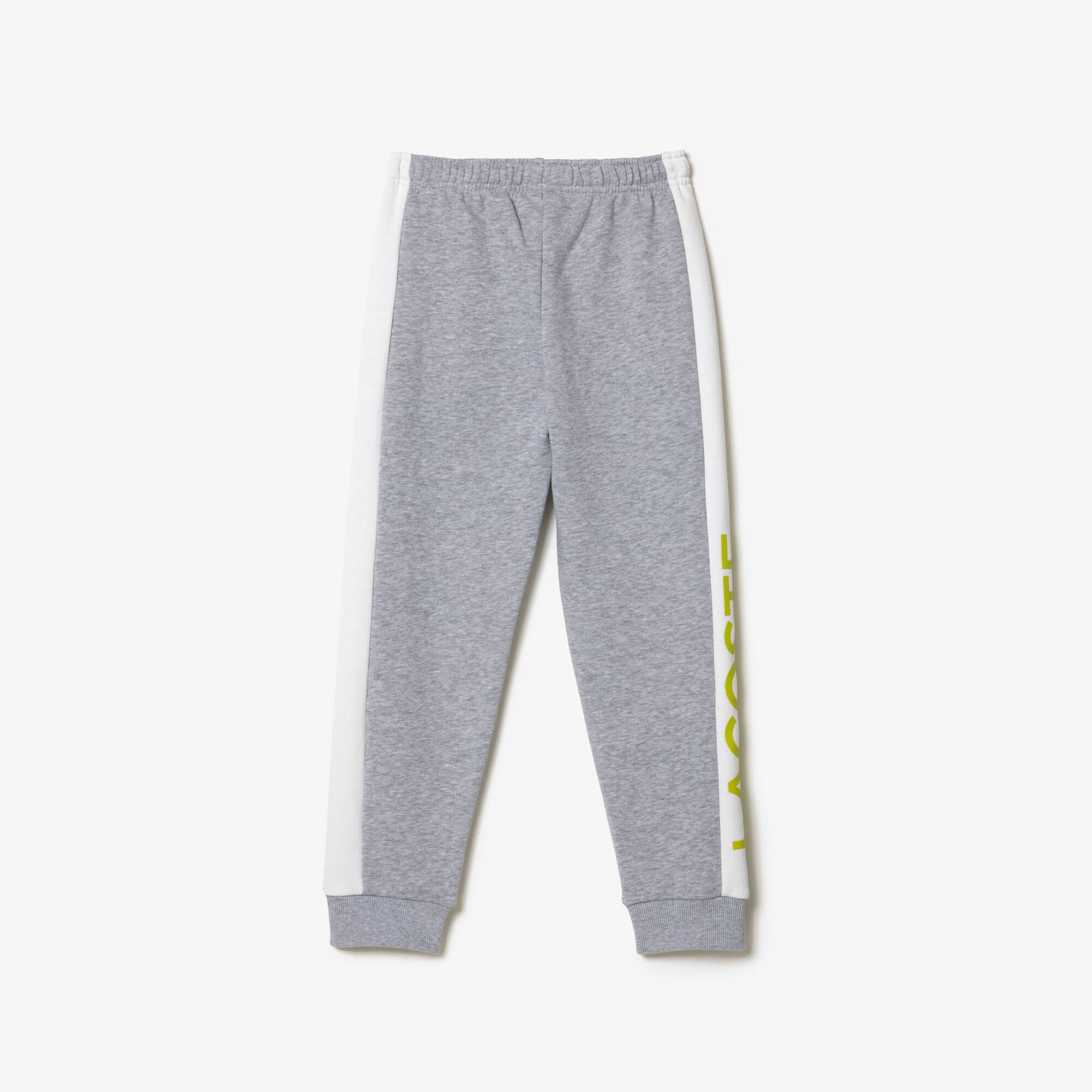 Pantalon de survêtement enfant Lacoste en coton biologique et polyester recyclé Pantalons & Shorts - Gris - Lacoste - Enfant