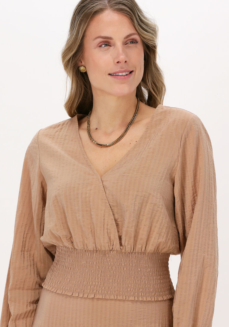ANOTHER LABEL camel another label blouse faded sand