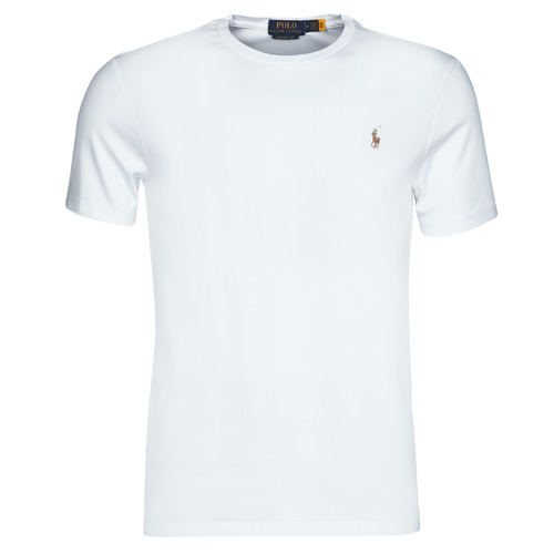 Polo Ralph Lauren - T-SHIRT AJUSTE COL ROND EN PIMA COTON LOGO PONY PLAYER MULTICOLO Blanco