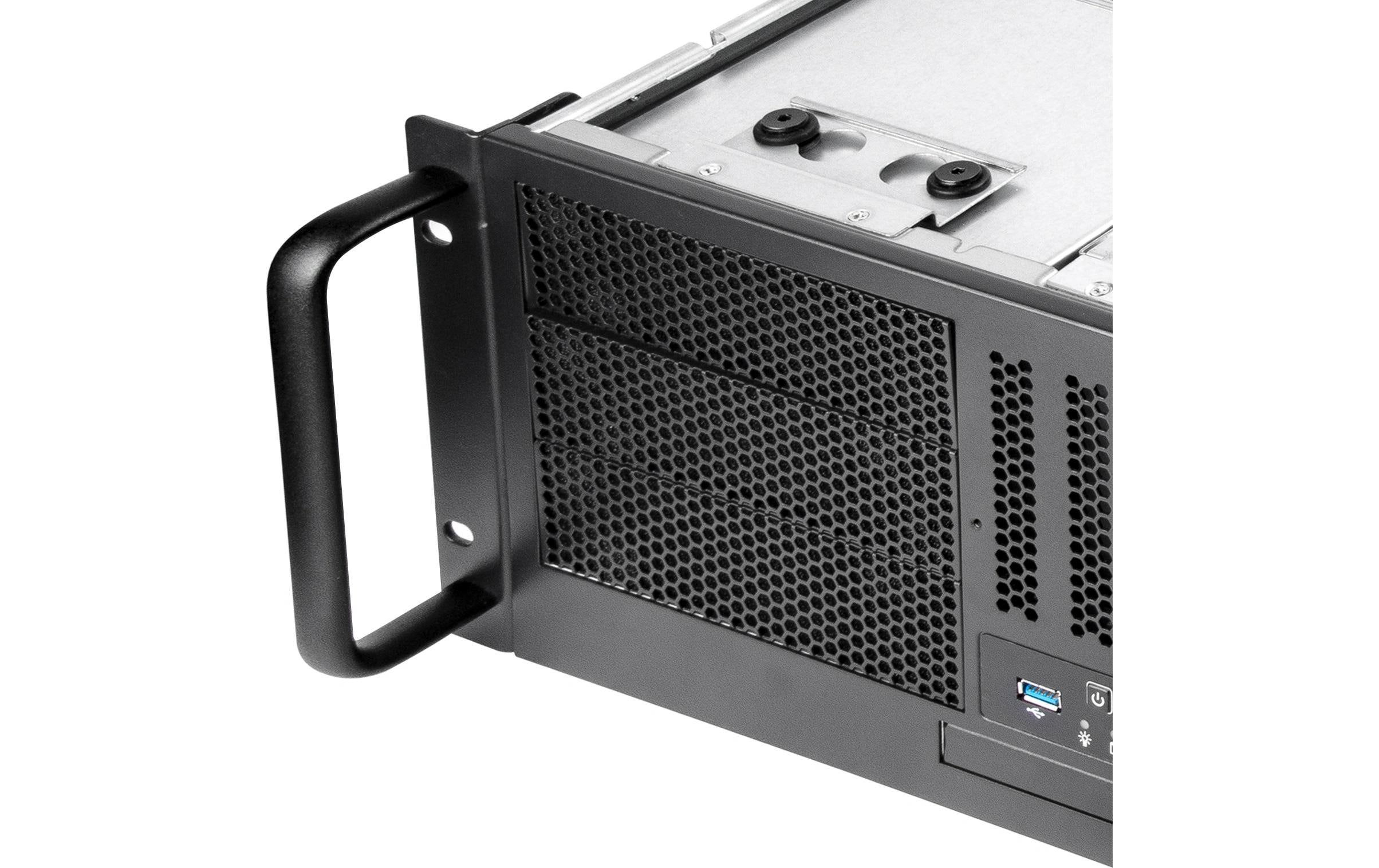 Gehäuse RM41-506<br>Rackmount-Gehäuse mit zwei vorinstallierten 80-mm-PWM-Lüftern