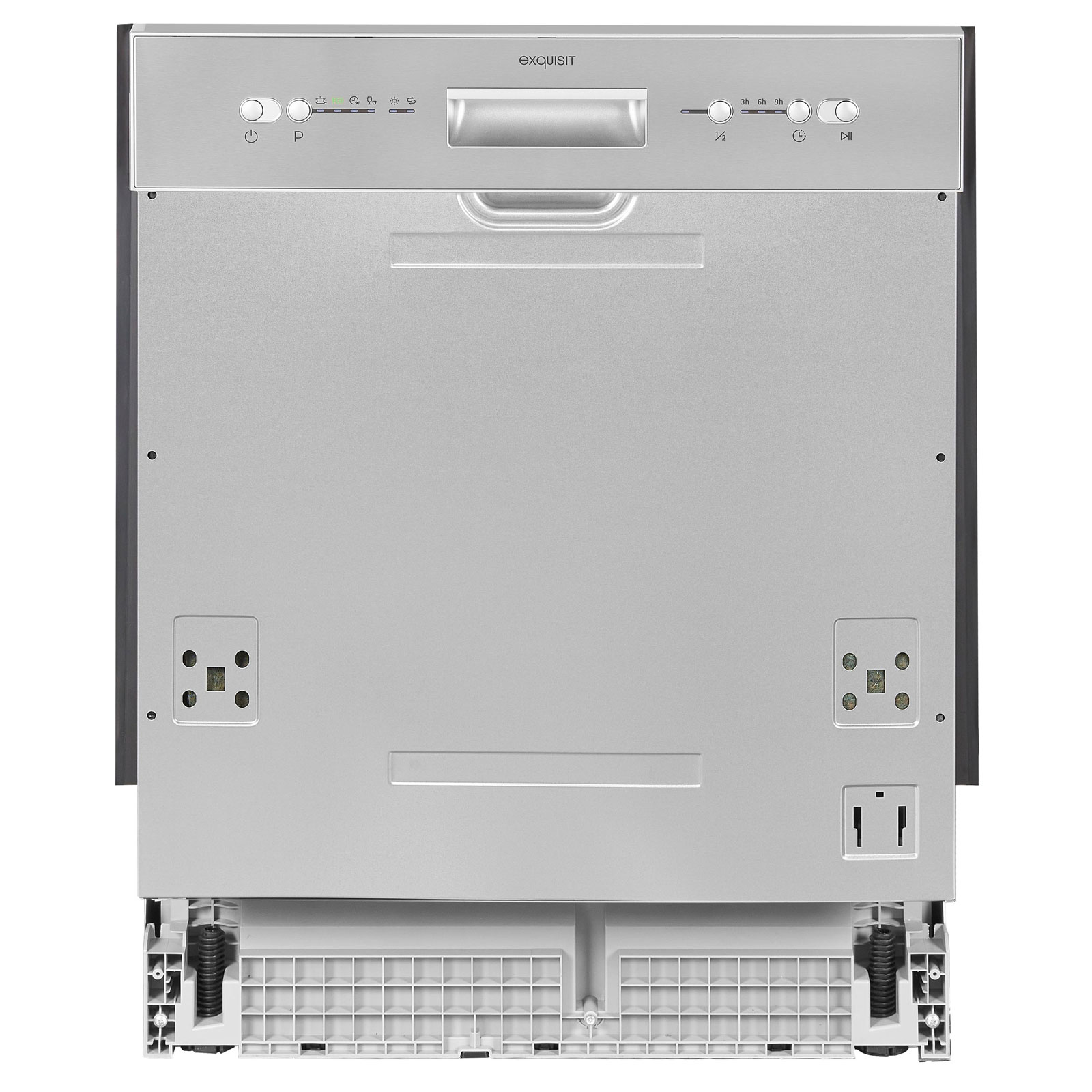 EXQUISIT Einbau-Geschirrspüler EGSP6012-EB-030E - silber - teilintegriert - 60 cm - E