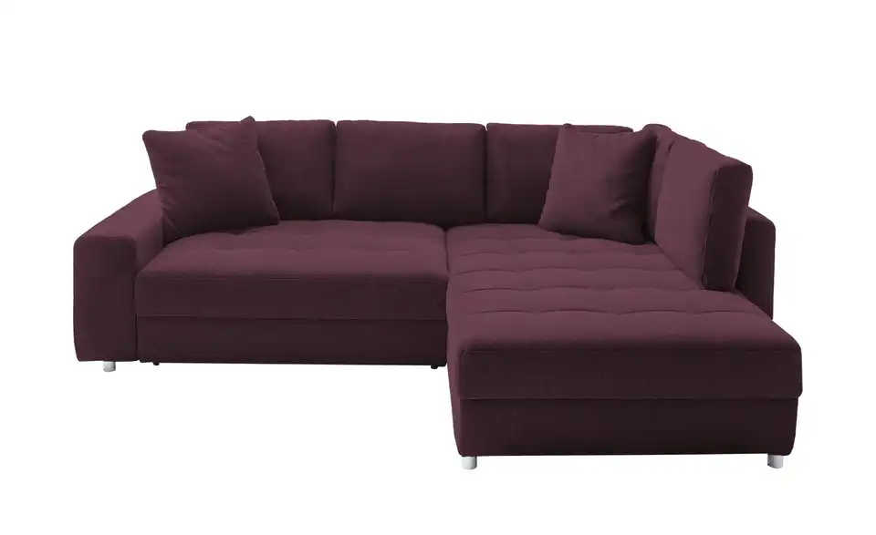 Ecksofa Arissa de Luxe Burgund rechts Webstoff