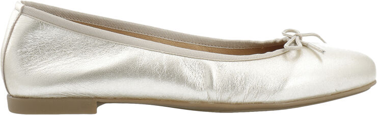 Cashott CASELVIRA Ballerina Metallic Leather Champagne