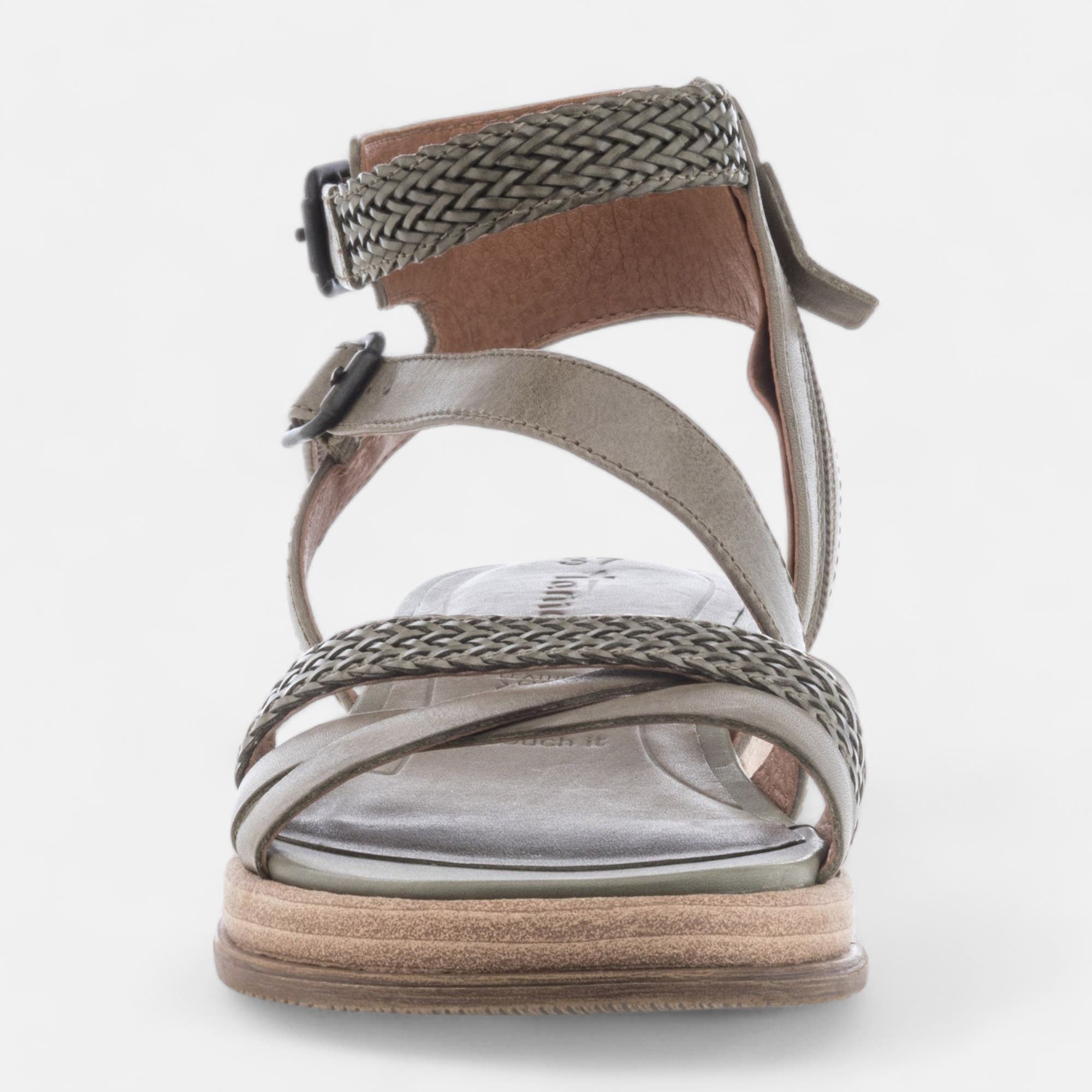 Sandales Femme en cuir kaki