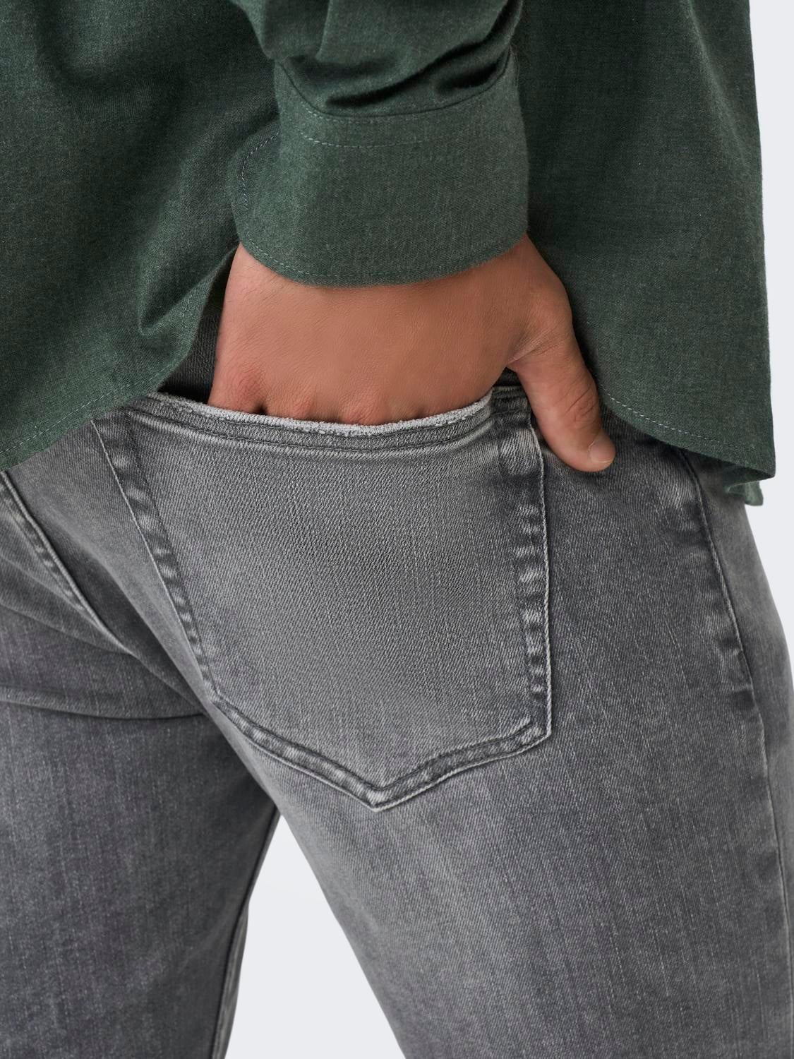 ONSWARP Niedrige Taille Skinny Fit Jeans Medium Grey Denim