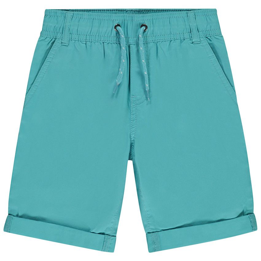 Bermuda court en coton pour enfant garçon - Bleu moyen