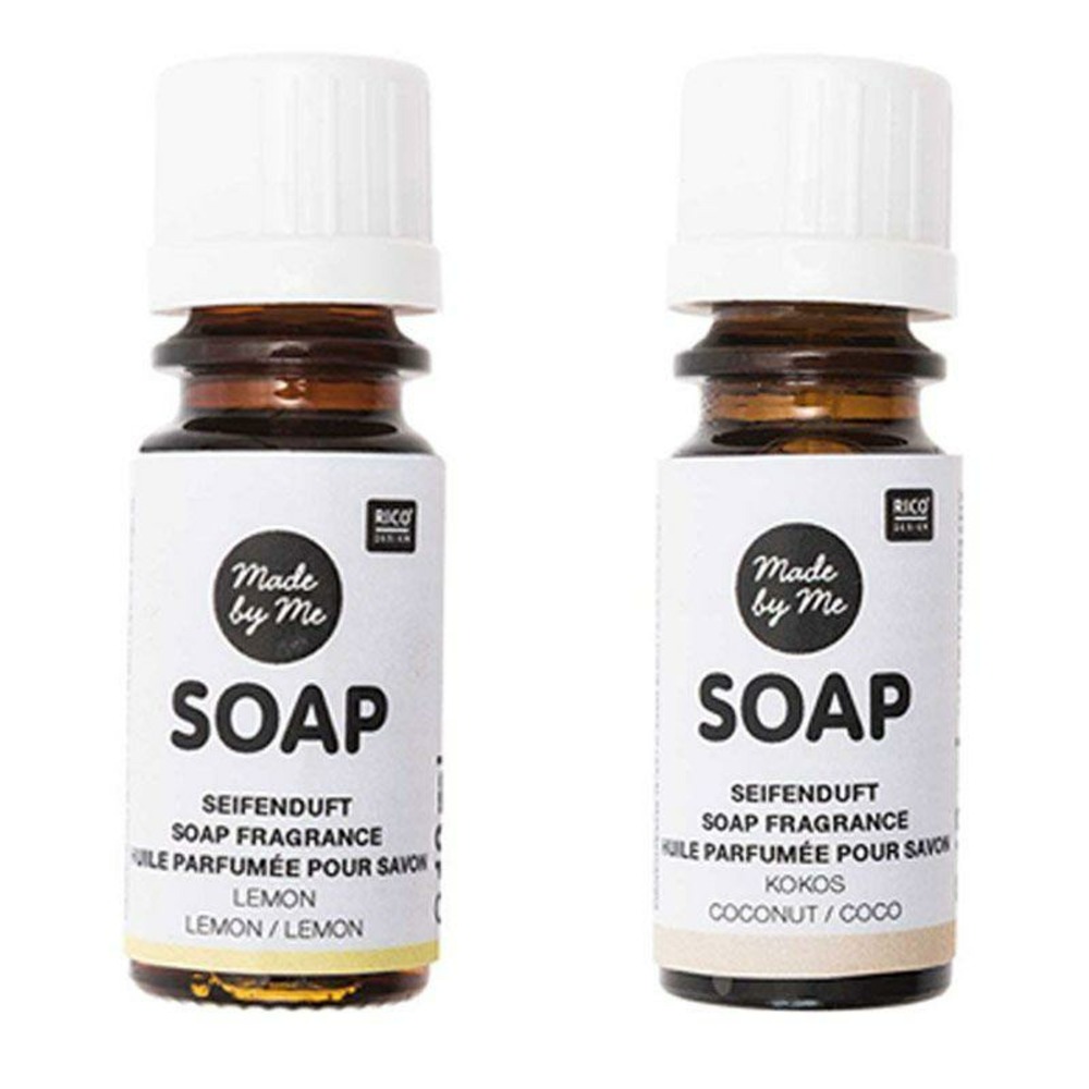 2 huiles parfumées 10 ml pour savon - citron, noix de coco