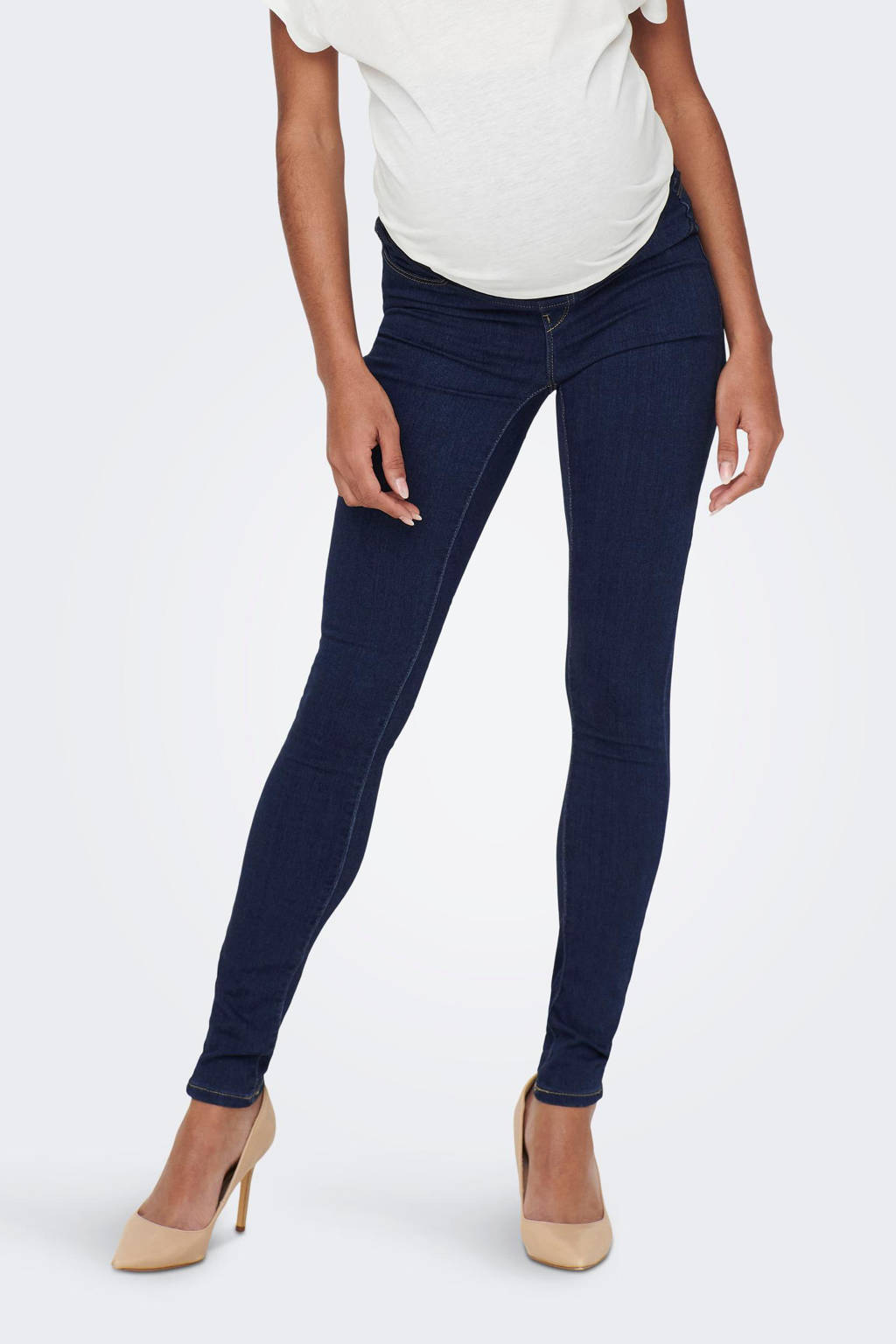 ONLY MATERNITY skinny jegging OLMRAIN dark blue denim