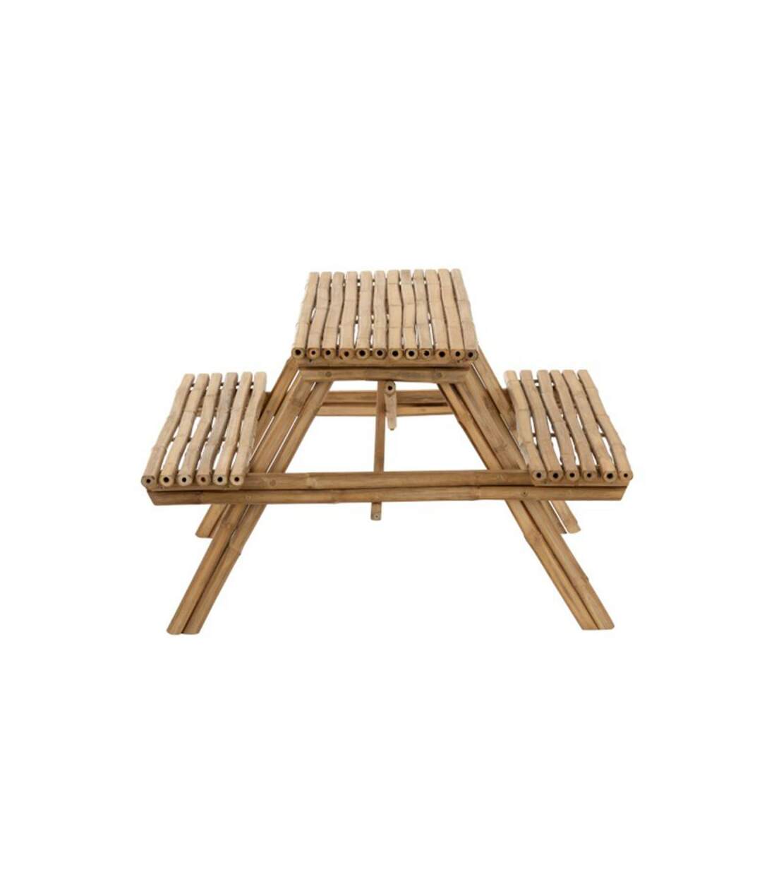 Paris Prix - Table De Jardin & 2 Bancs paradis 134cm Naturel