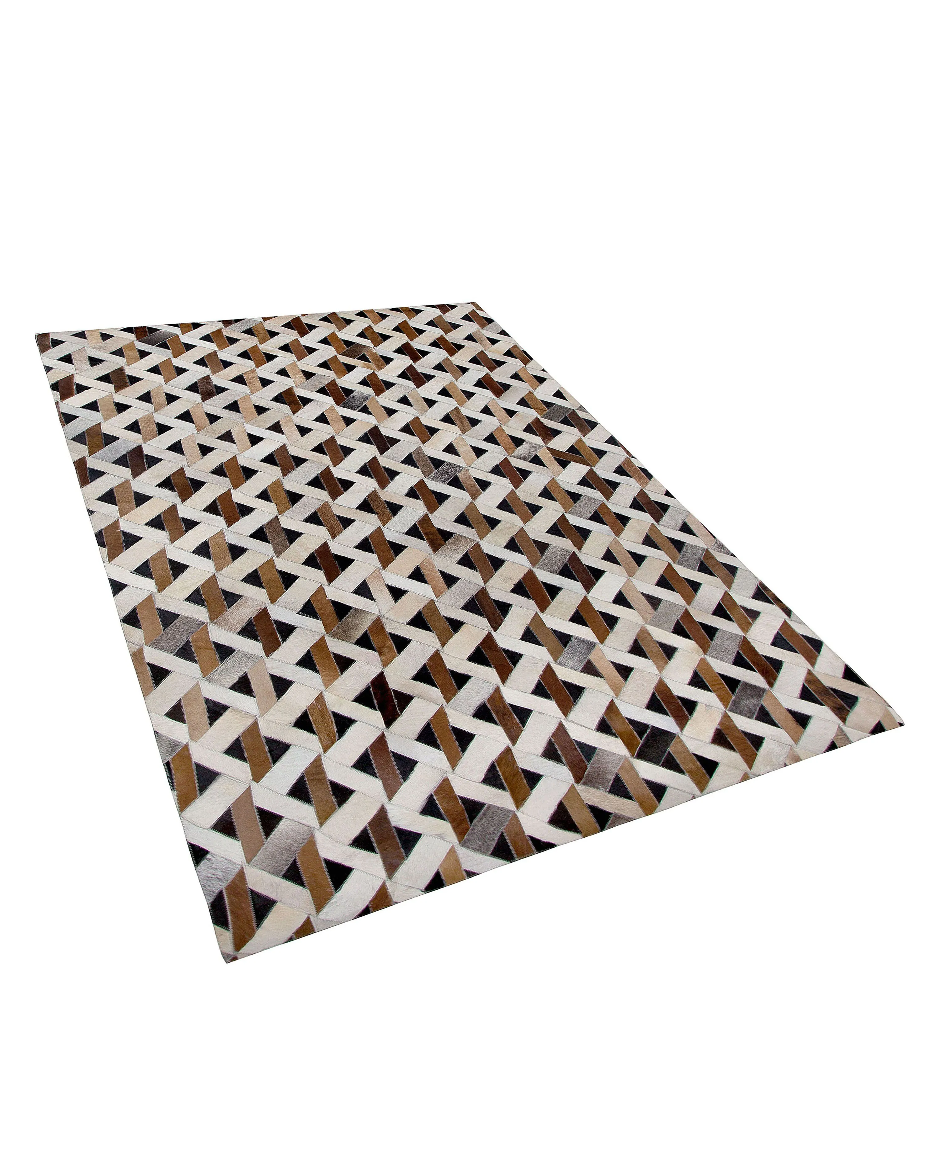 Vloerkleed TUGLU Bruin 140 x 200 cm Leer