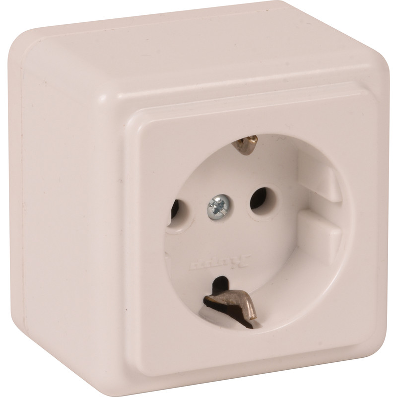 Wandcontactdoos RA opbouw Glanzend wit
