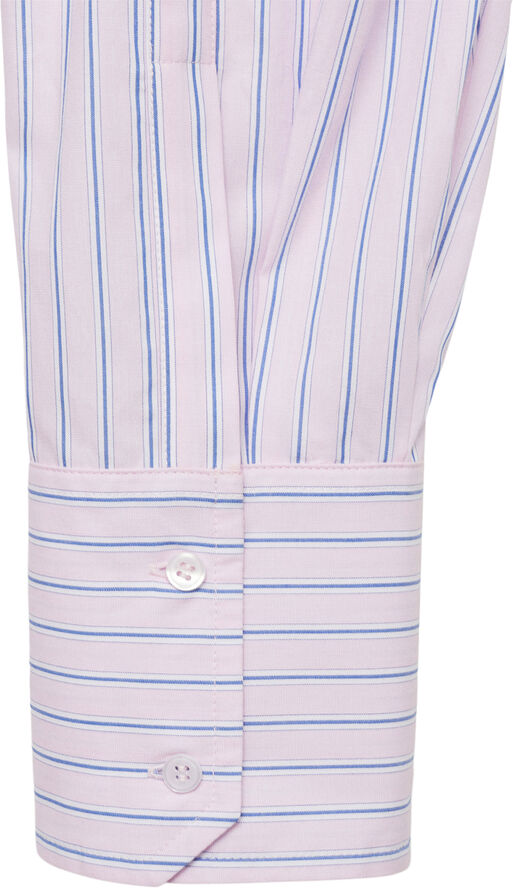 MANGO Striped cotton shirt Pink