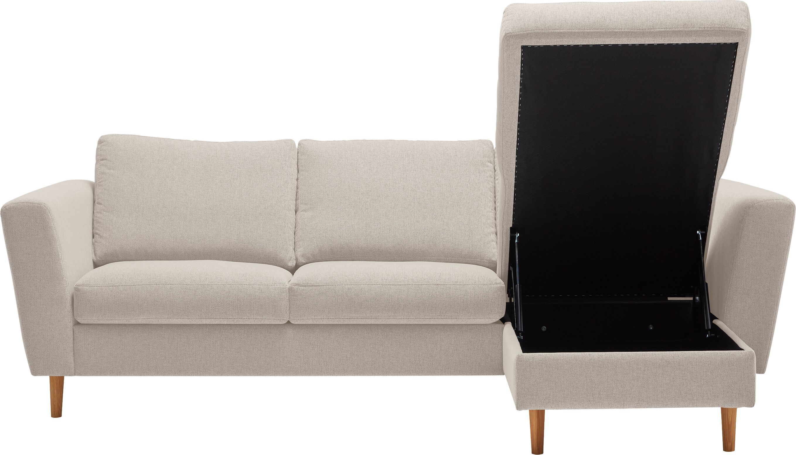 DIENER Ecksofa - Beige / B: 235.0 cm x T: 156.0 cm x H: 81.0 cm