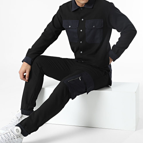 Ensemble Veste Et Jogger Pant KL-2040 Noir