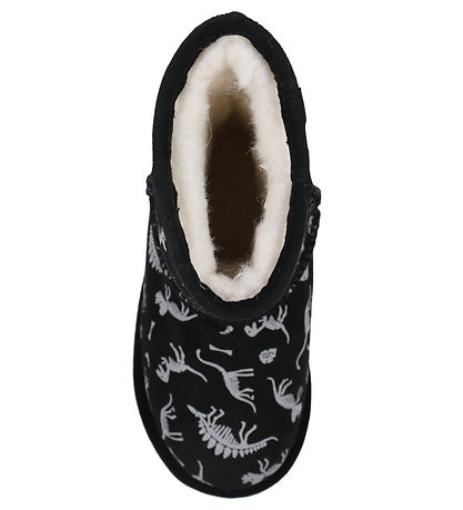 EMU Australia Teddyboots - Tex - Reflective Dino Brumby - Schwar