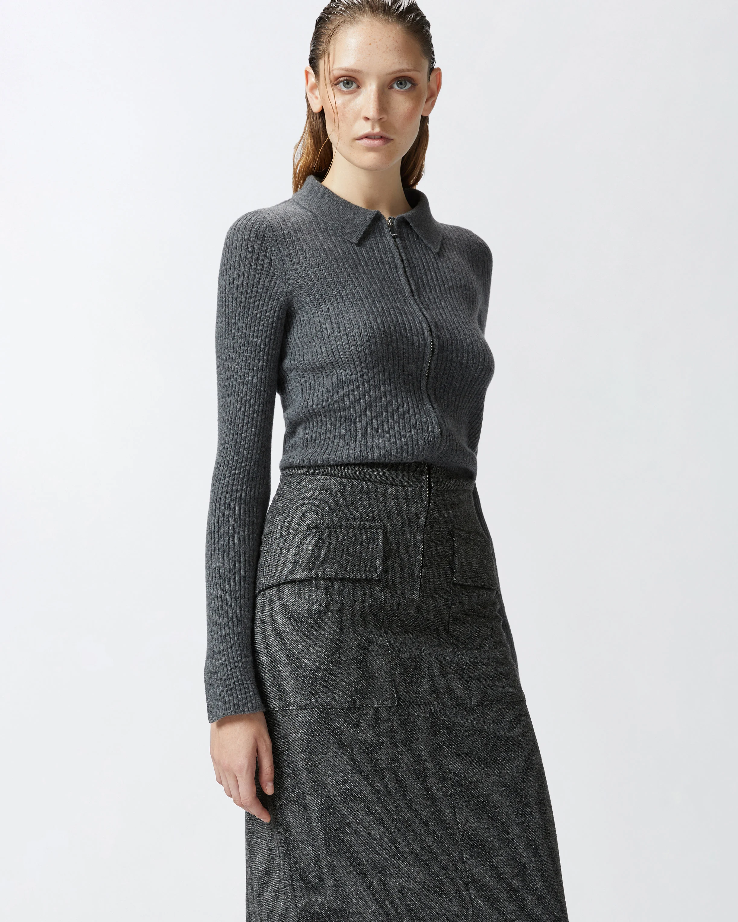 Robe effet deux pièces corsage et jupe | Noir