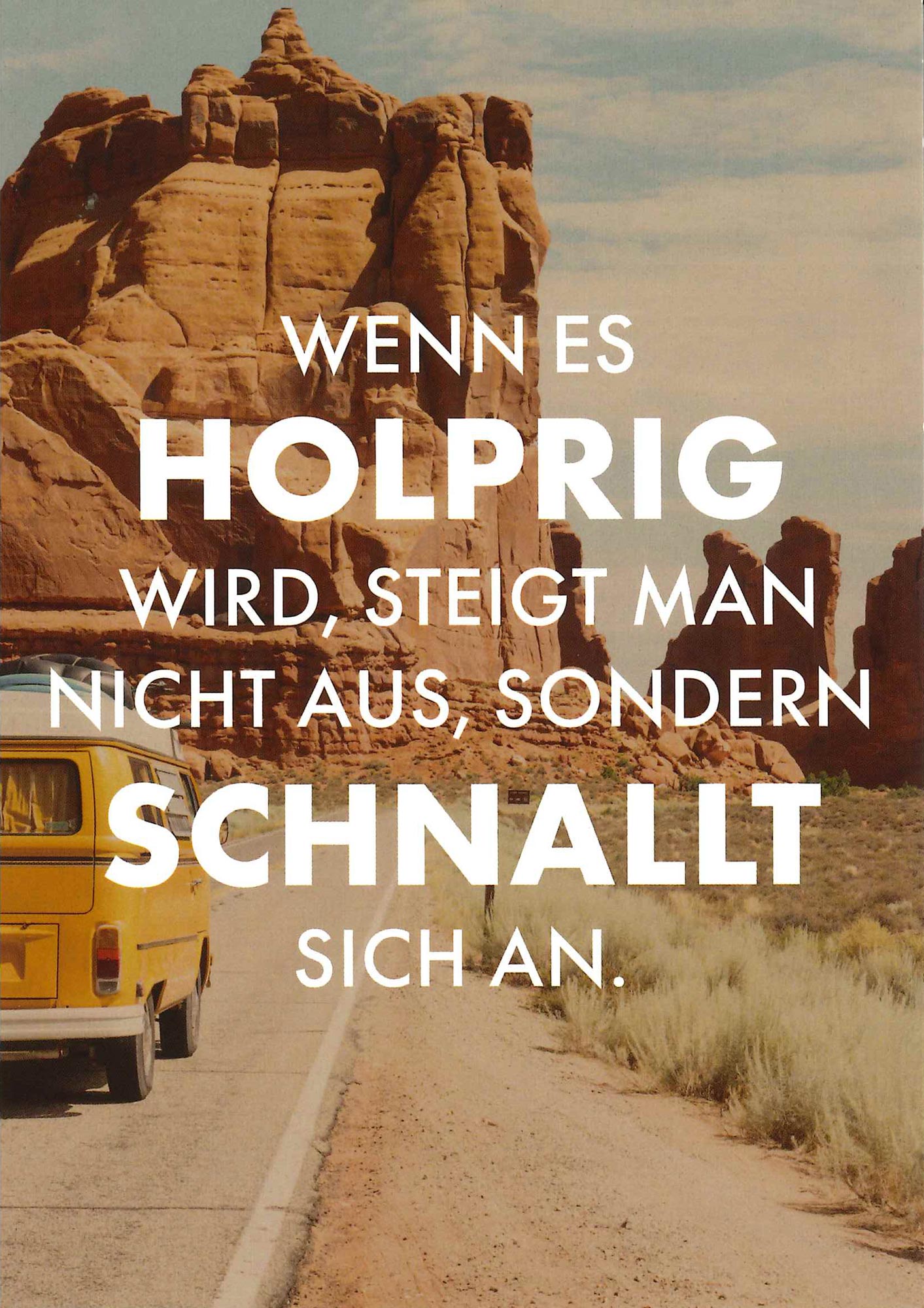 Postkarte 'Wenn es holprig wird' günstig bestellen