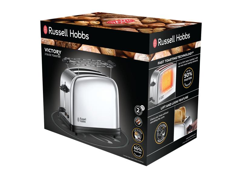 Russell Hobbs Toaster Victory 23310-56 Silber Klassischer Toaster, Silber