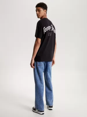 Camiseta Relaxed Fit com Logo nas Costas