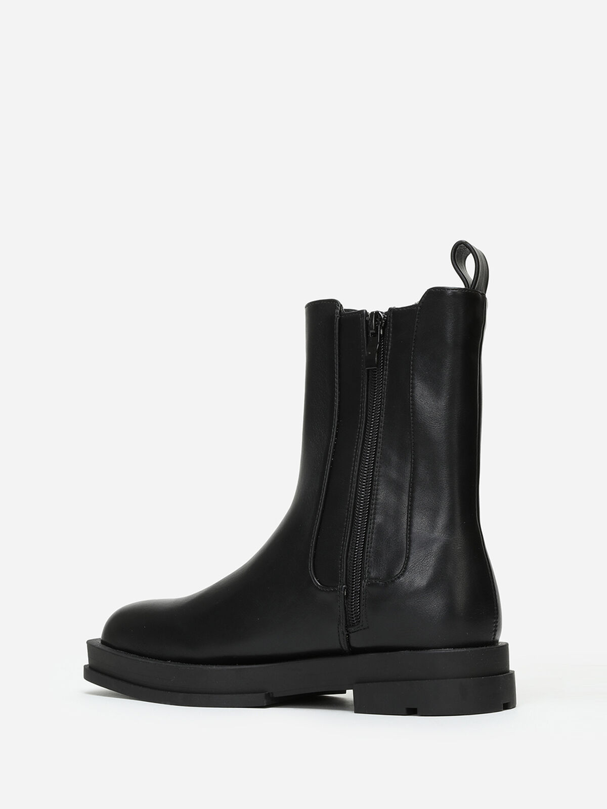 Bottines chelsea à bout carré- Noir
