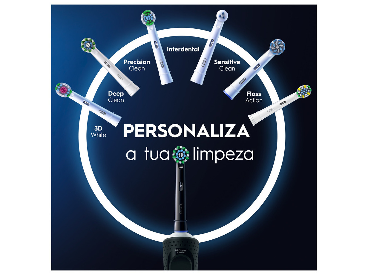 ESCOVA ELÉTRICA ORAL B PRETA VITALITY PRO 1UN