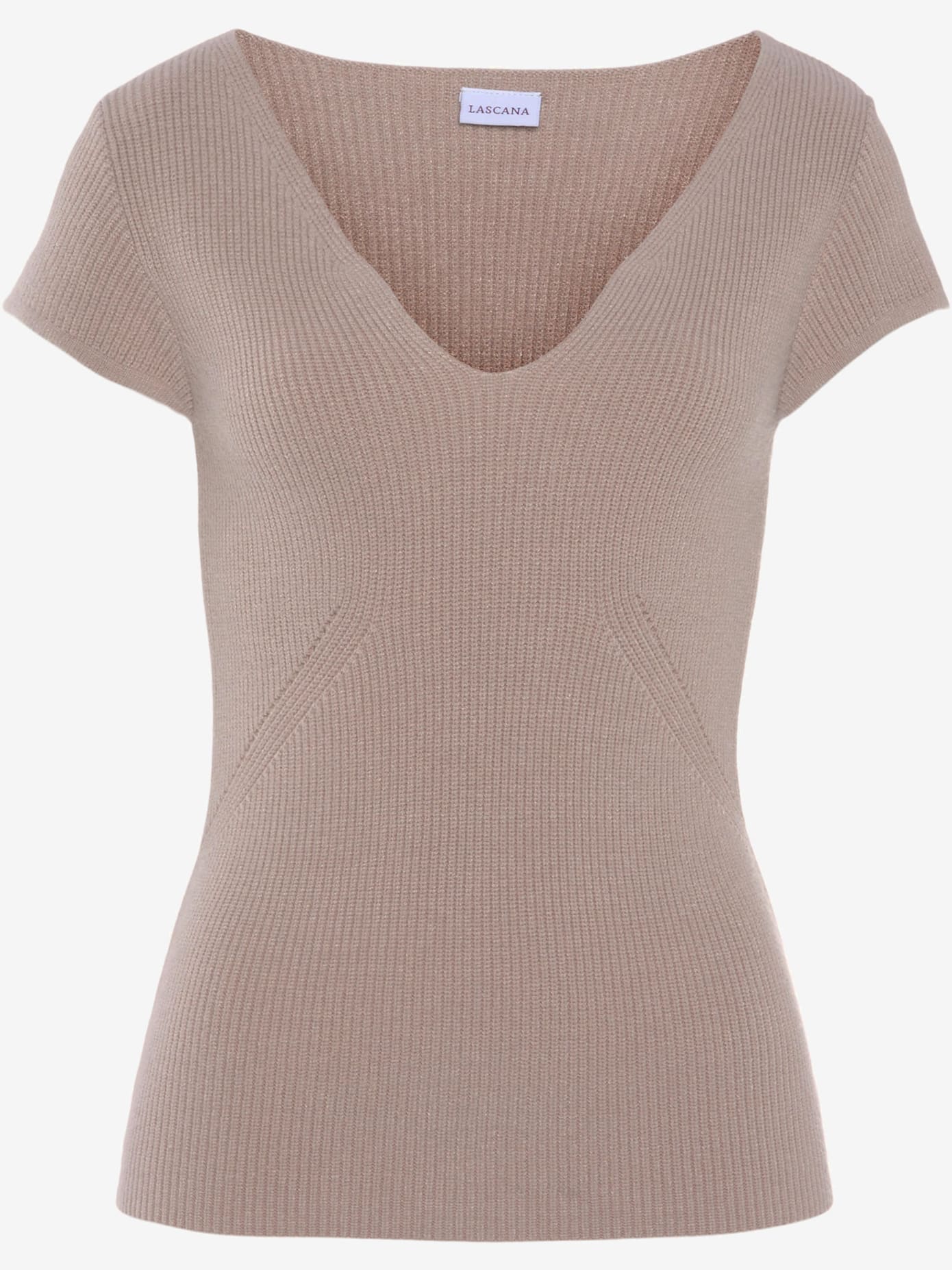 Pull à manches courtes encolure en forme de cœur