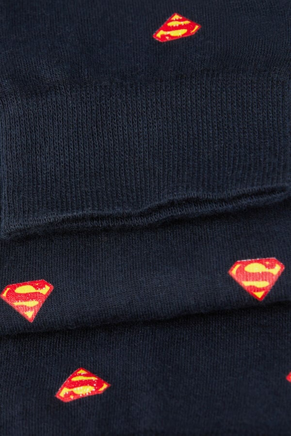 Meias compridas de algodão macio do Superman da DC Comics