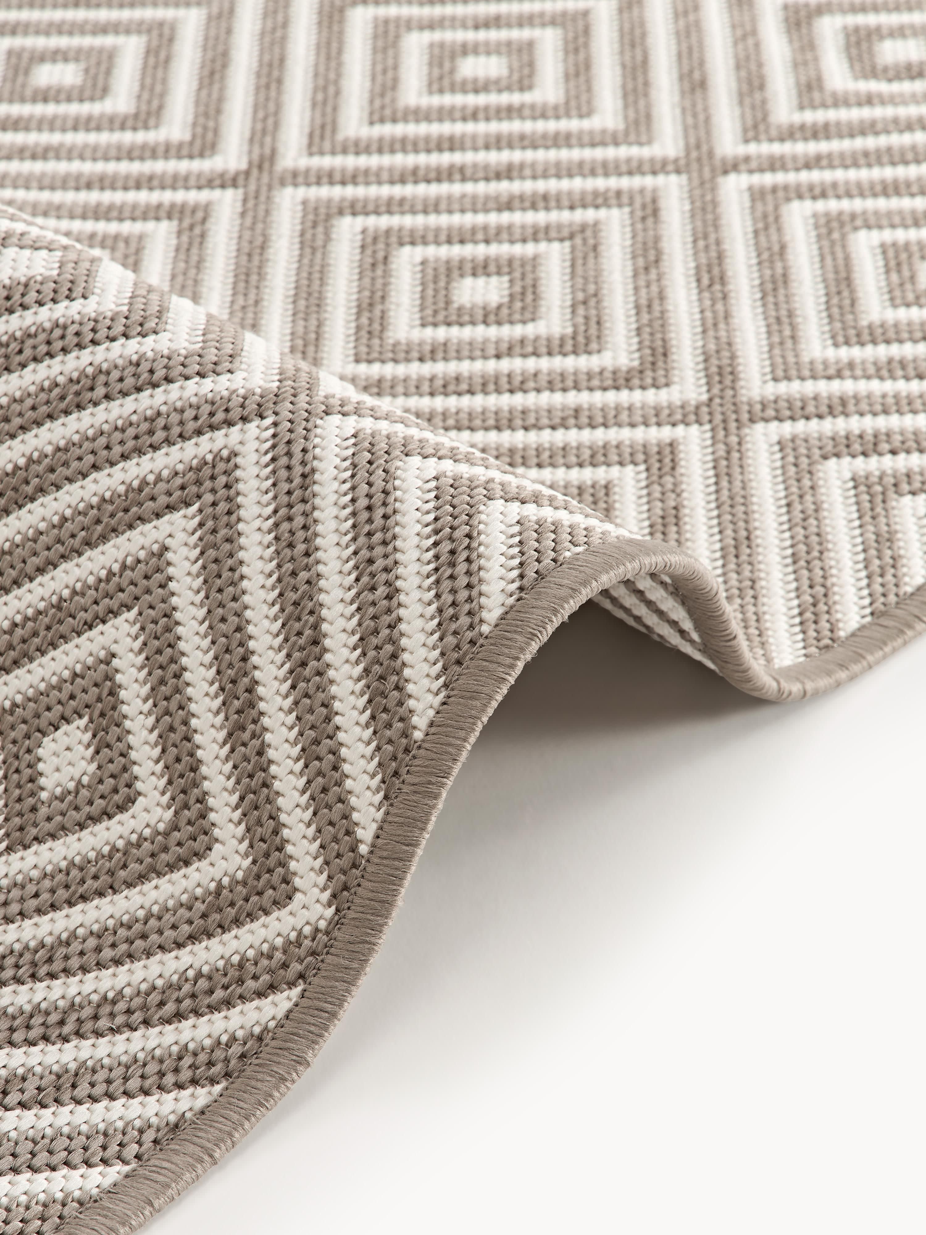 Outdoor dubbelzijdige loper Reddy met ruitjesmotief