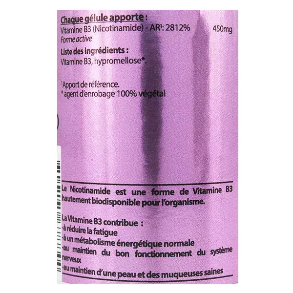 Vit'all+ Vitamine B3 450mg 60 gélules végétales