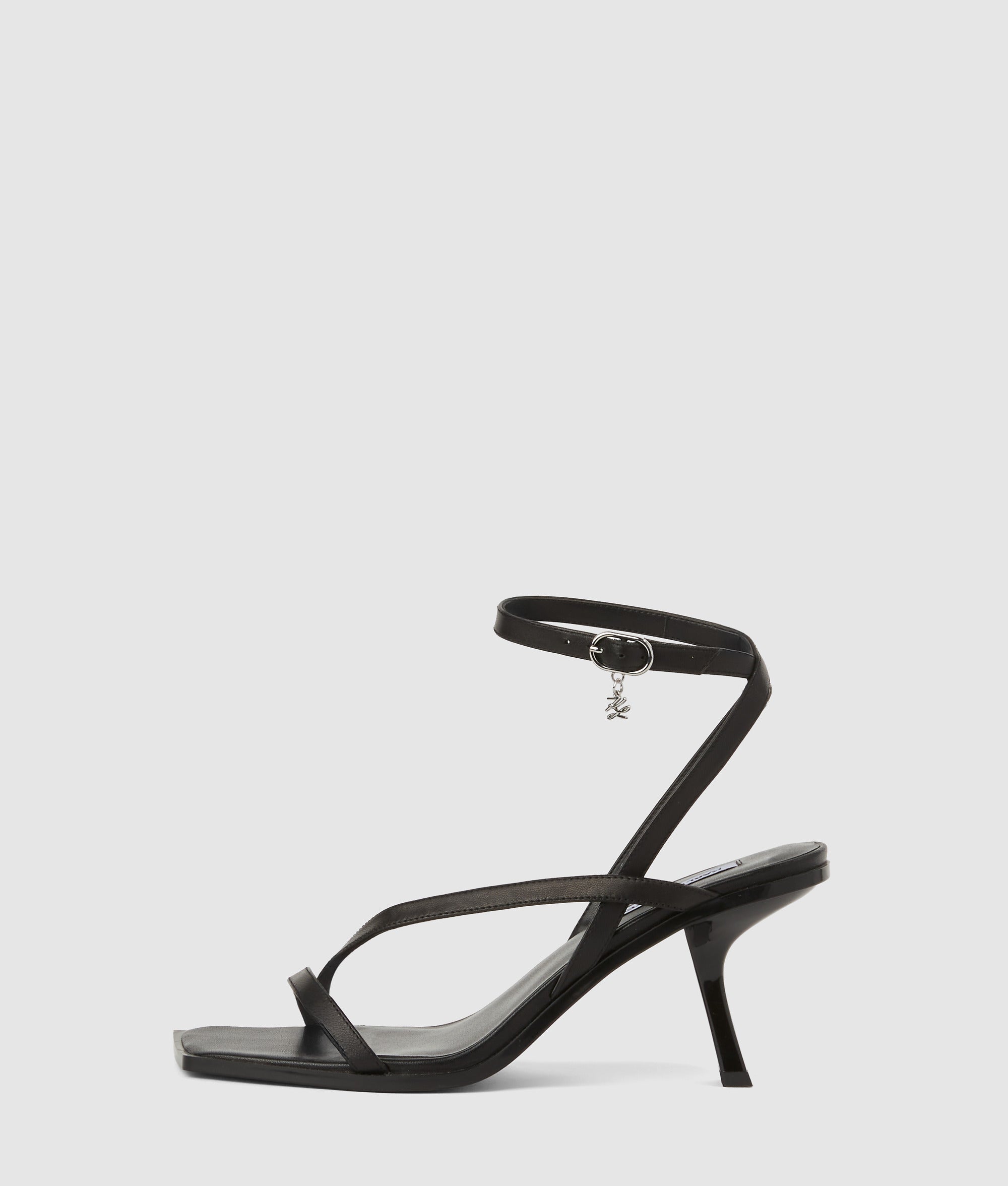 Karmel enkelband sandalen met hak